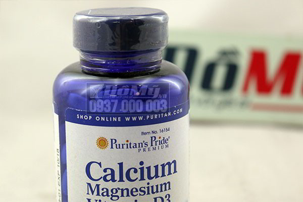 Viên canxi Calcium Magnesium Vitamin D3 Puritan's Pride của Mỹ 120 Viên