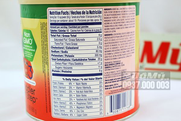 Thành phần Sữa Enfagrow Older Toddler Vanilla Non-GMO số 3