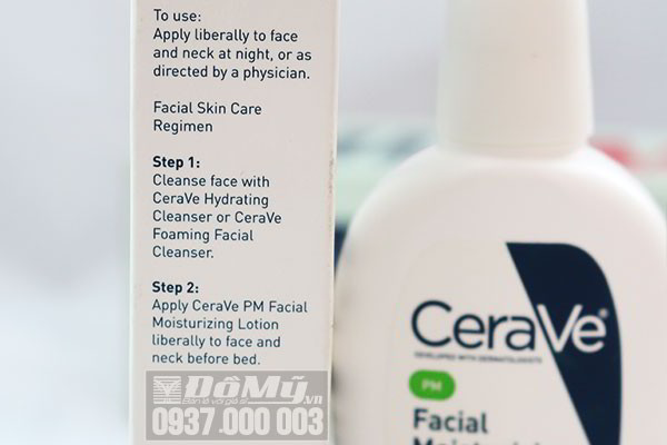 Kem Dưỡng CeraVe Facial Moisturizing Lotion PM 89ml của Mỹ