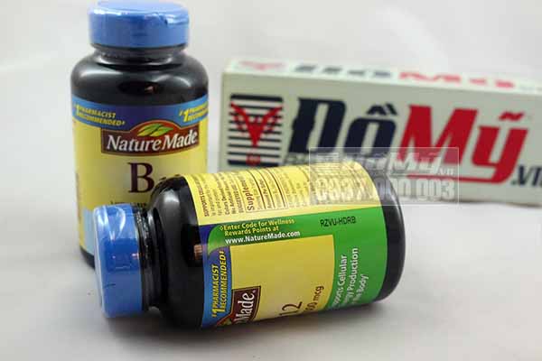 Vitamin Nature Made B12 (1,000 mcg) 400 viên b12 nhiều người sử dụng