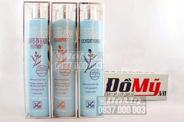 Bộ dầu gội và dầu xả trị rụng tóc Herbgrow Shampoo 300ml/Chai từ Mỹ tặng 1 chai dưỡng tóc 300ml Herbgrow