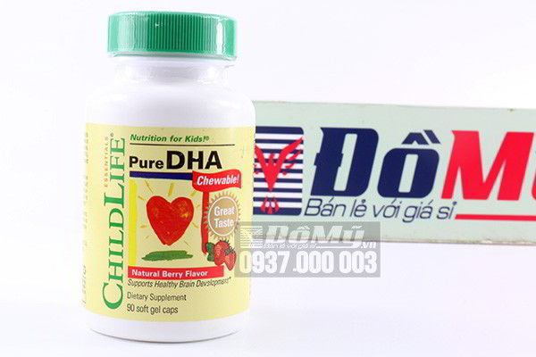 Viên uống bổ sung DHA dành cho bé từ 6 đến 12 tháng ChildLife Pure DHA hộp 90 viên của Mỹ