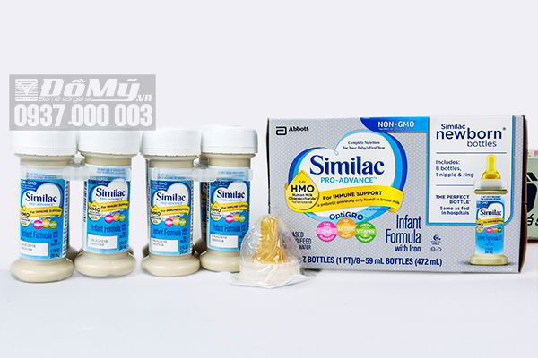 Sữa nước Similac Pro – Advance HMO Non – GMO Infant Formula 8 lốc x 59ml của Mỹ