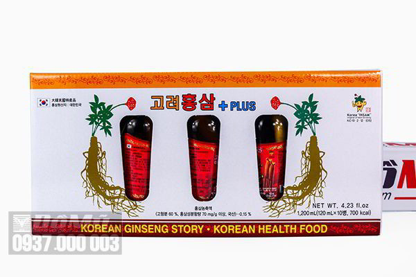 Nước hồng sâm có củ KGS cao cấp 120ml x 10 chai của Hàn Quốc