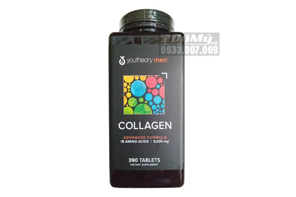 Viên uống Collagen Youtheory Men's Type 1, 2 & 3 dành cho nam 390 viên của Mỹ