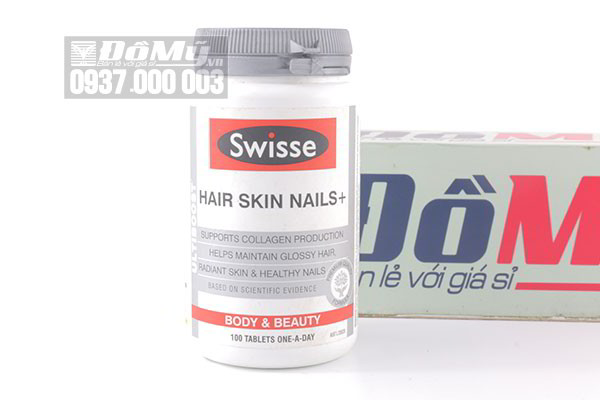 Viên uống Collagen Swisse Hair Skin Nails 100 viên của Úc