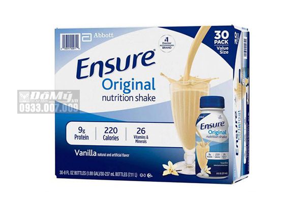 Sữa Ensure nước hương vanilla 237ml nhập từ Mỹ dành cho mọi lứa tuổi
