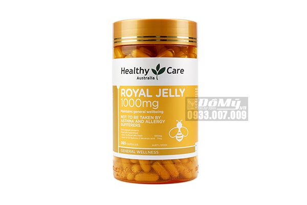 Sữa Ong Chúa Healthy Care Royal Jelly 1000mg 365 Viên của Úc