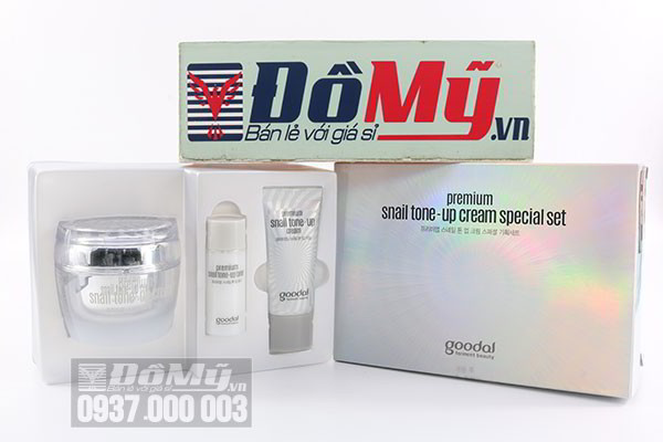Set kem ốc sên dưỡng trắng da Goodal Premium Snail Tone Up Cream của Hàn Quốc