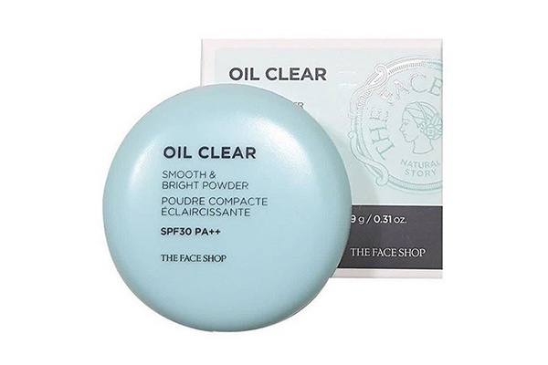 Phấn phủ kiềm dầu The Face Shop Oil Clear Smooth And Bright Powder SPF30 PA++ 9g