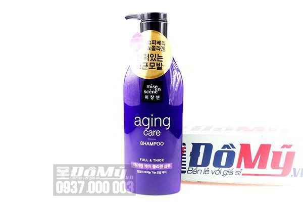 Dầu gội phục hồi và chống gãy rụng tóc Mise En Scene Aging Care Shampoo Full & Thick 530ml của Hàn Quốc