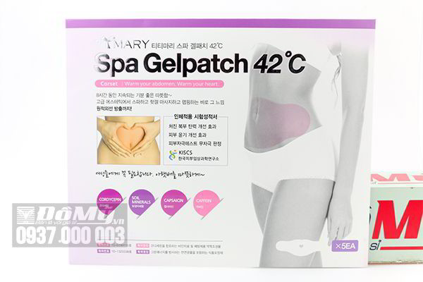 Miếng dán tan mỡ bụng Spa Gel Patch  42*C của Hàn Quốc
