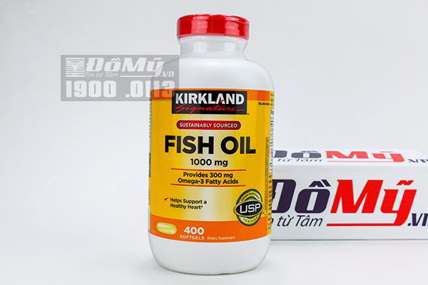 Viên uống Dầu cá Kirkland Signature™ Omega-3 Fish oil 400 Viên nhập từ Mỹ