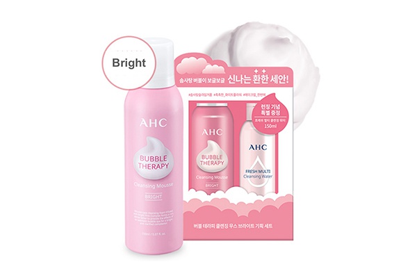 Bộ sữa rửa mặt và tẩy trang AHC Bubble Therapy Cleansing Mousse Gift Set