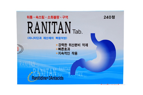 Viên uống hỗ trợ điều trị đau dạ dày Ranitidine 240 viên Hàn Quốc