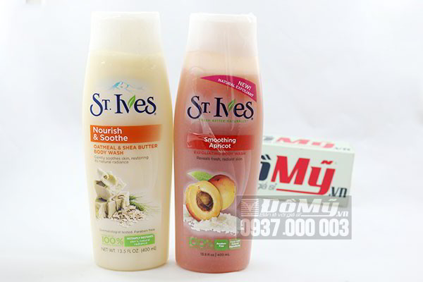 Sữa Tắm của Mỹ St.Ives hương NOURISH & SOOTHE và hương Smoothing Apricot loại 400ml