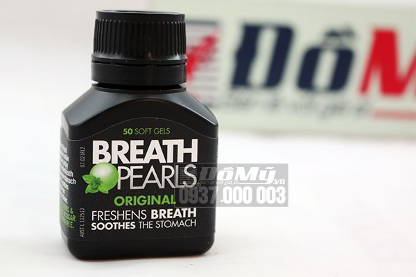 Viên uống thơm miệng Breath pearls 50 viên của Úc