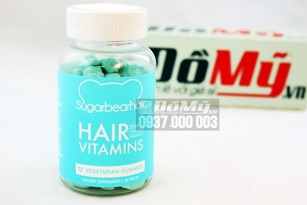 Kẹo Dẻo Bổ Sung Vitamin Kích Thích Mọc Tóc Hair Vitamins Sugarbearhair 60 viên của Mỹ