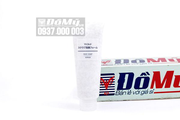 Sửa rữa mặt tẩy tế bào chết Muji Face Soap Scrub 120g của Nhật Bản