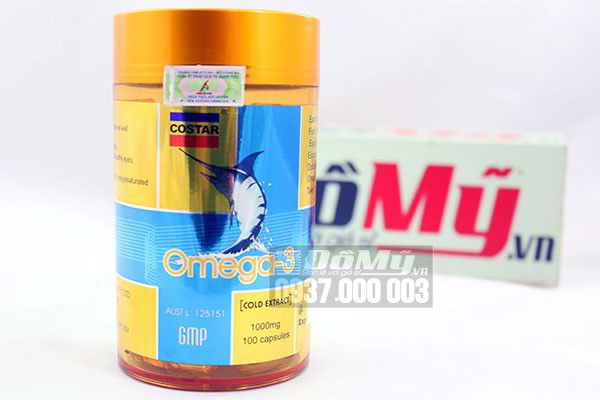 Viên uống Dầu cá Costar omega 3 1000 mg hộp 100 viên của Úc