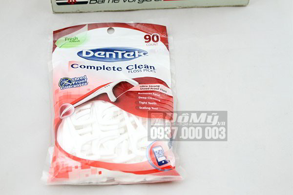 Tăm chỉ nha khoa Dentek Complete Clean Floss Picks loại 90 chiếc của Mỹ