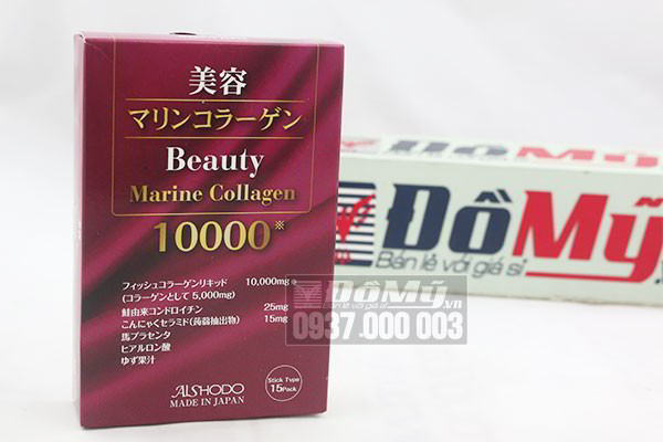 Bột uống Beauty Marine Collagen hộp 15 gói của Nhật Bản