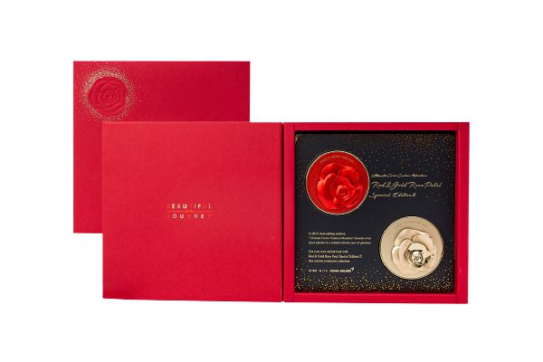 Set Phấn Nước Ohui Ultimate Cover Moisture Red & Gold Rose Petal Duo Edition 2018