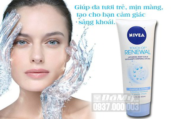 Sữa tắm Nivea tẩy tế bào chết Touch of Renewal (355ml)