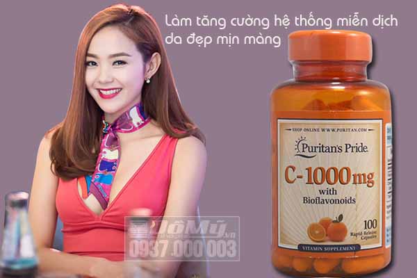 Vitamin C 1000mg puritans pride hộp 100 viên - Vitamin C của Mỹ