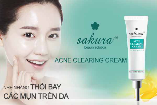  Kem Đặc Trị Mụn Sakura Acne Clearing Cream 