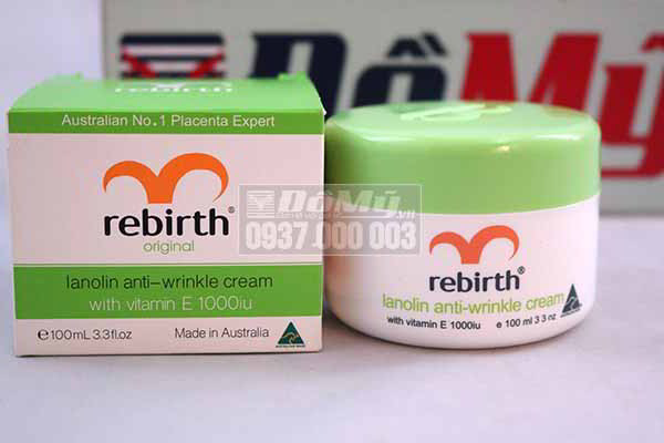 Kem dưỡng chiết xuất mỡ lông cừu của Úc ReBirth Lanolin Anti wrinkle Cream loại 100ml