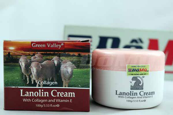 Kem Dưỡng Da Nhau Thai Cừu trị nám, tàn nhang Lanolin Cream With Collagen And Vitamin E Green Valley