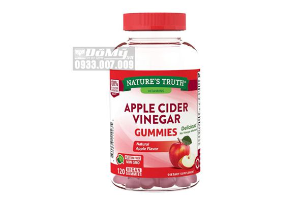 Kẹo dẻo giảm cân đẹp da detox cơ thể giấm táo Apple Cinder Vinegar 120 viên của Mỹ