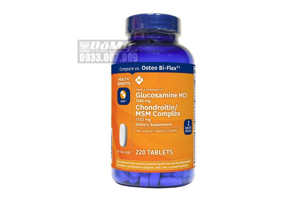 Viên uống bổ khớp Member’s Mark Glucosamine Chondroitin MSM 1500mg 220 viên