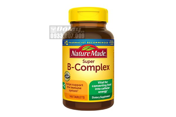 Viên Uống Bổ Sung Vitamin Super B-Complex Nature Made Mỹ 140 viên