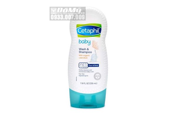 Sữa tắm gội toàn thân cho bé Cetaphil Baby Wash and Shampoo 230ml - Mỹ