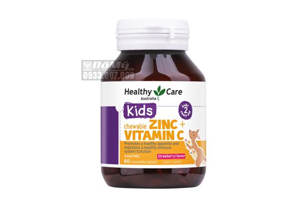 Viên Nhai Healthy Care Kids ZinC+ Vitamin C 60 Viên Cho Bé