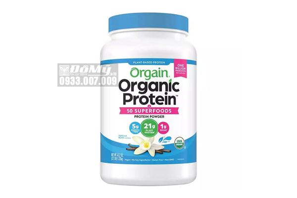 Bột Protein Orgain Organic Protein & Superfoods Hương Vanilla Mỹ 1.22kg