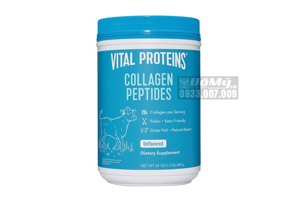 Collagen Thủy Phân Vital Proteins Collagen Peptides Unflavored 680g