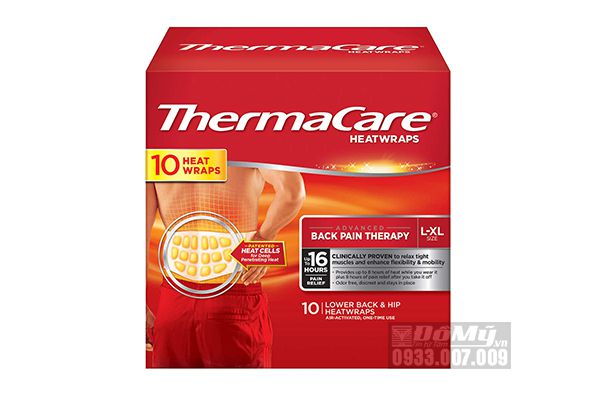 Miếng Dán Nhiệt Giảm Đau Vùng Thắt Lưng ThermaCare HeatWraps Back & Hip Của Mỹ (10 miếng/hộp)