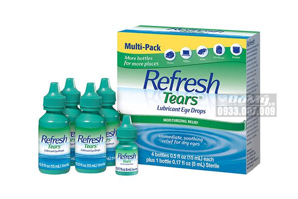 Nước Nhỏ Mắt Refresh Tears Lubricant Eye Drops Combo (4 Chai x15ml + 1 Chai x5ml)