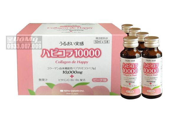 Nước uống ngăn ngừa lão hóa da Collagen De Happy của Nhật Bản