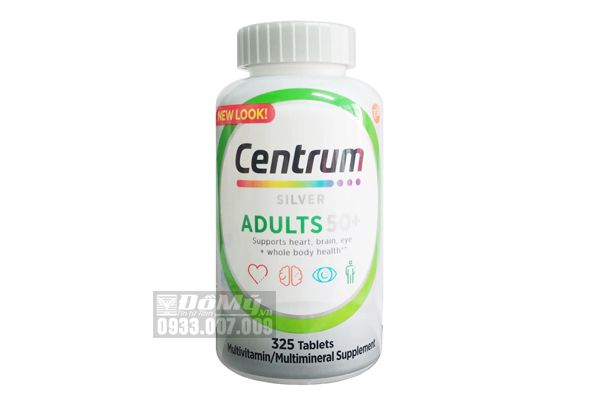 Centrum Silver Adults 50+ Hộp 325 viên Vitamin cho người trên 50 tuổi