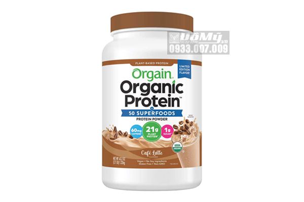 Bột Protein Orgain Organic Protein & Superfoods Hương Cafe Latte Mỹ 1.22kg