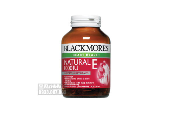 Viên Uống Blackmores Natural Vitamin E 1000IU 100 Viên Của Úc