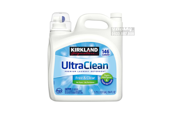 Nước Giặt Kirkland Ultra Clean Premium Laundry Detergent Free & Clear Mỹ 5.73L