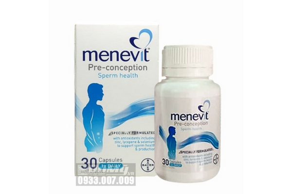 Viên uống Menevit 90 viên của Úc - hỗ trợ sinh sản dành cho nam giới