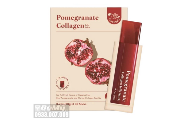 Thạch Lựu Collagen Beauty Pomegranate Jelly Stick Freshbell 30 gói, 20g