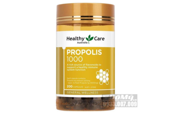 Viên uống keo ong Úc Healthy Care Propolis 2000MG 200 viên