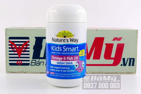 Kẹo dẻo Nature’s Way Kid Smart Omega -3 Fish Oil 50 viên của Úc